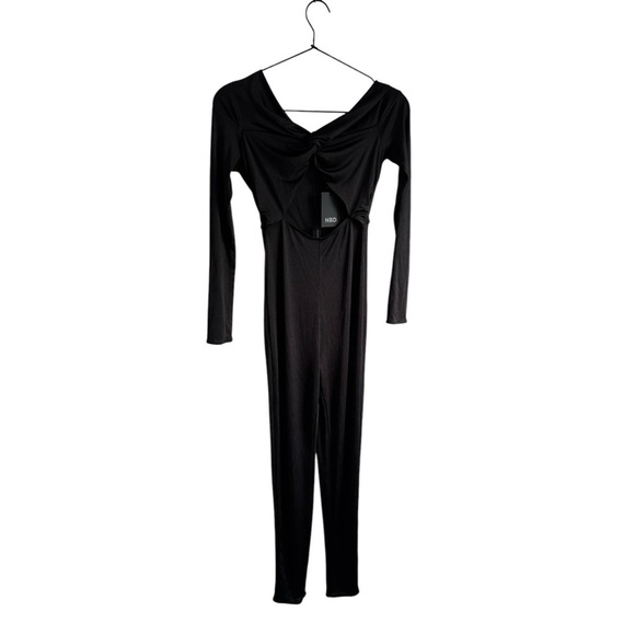 NBD Black Off-Shoulder Jumpsuit - Picture 4 of 7